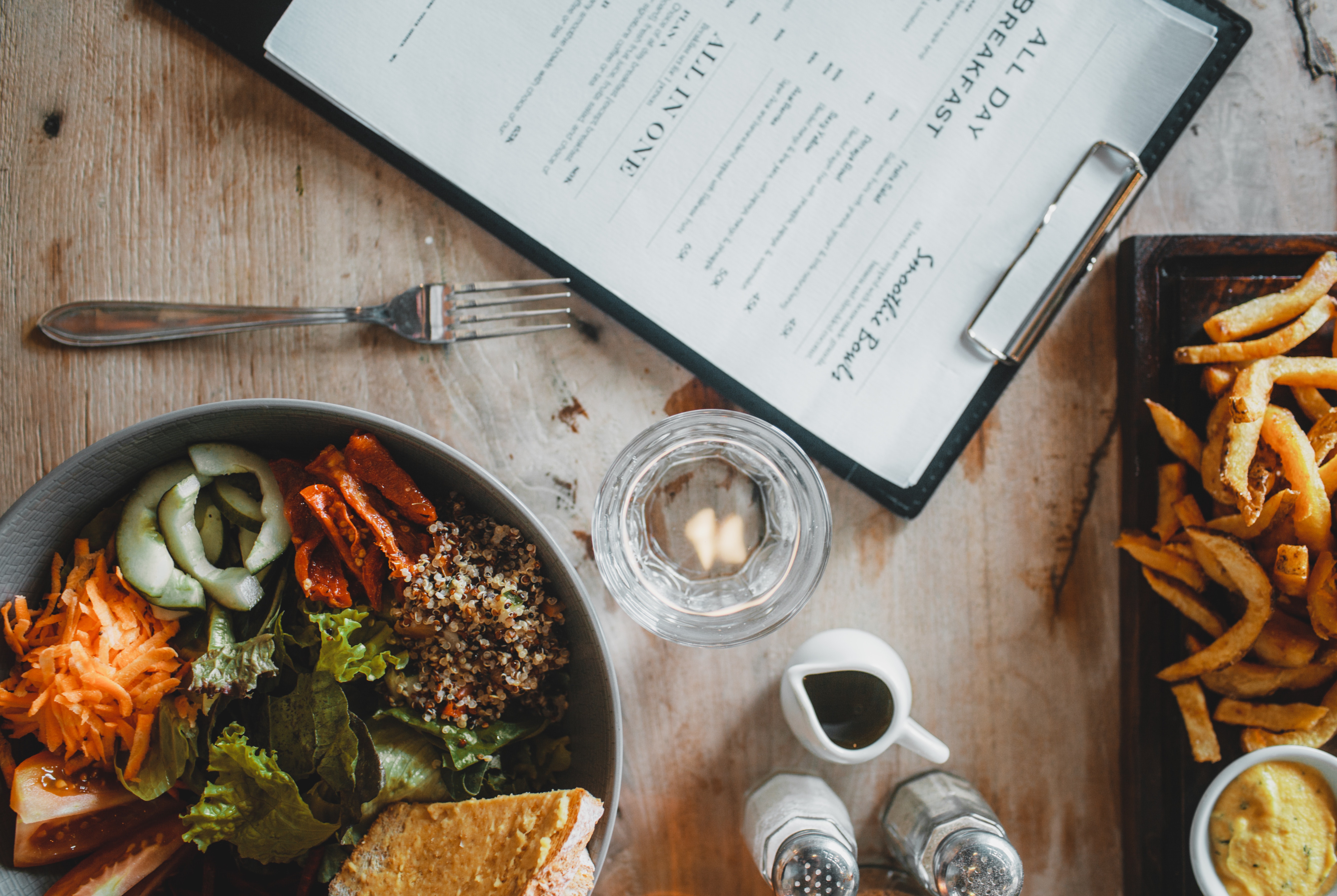 food and ingredients on a table